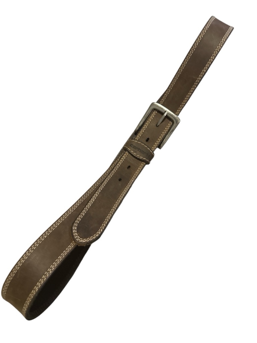 Carhartt Leather Belt Mens 42 Brown Top Grain Workwear Casual Classic - Picture 2 of 9